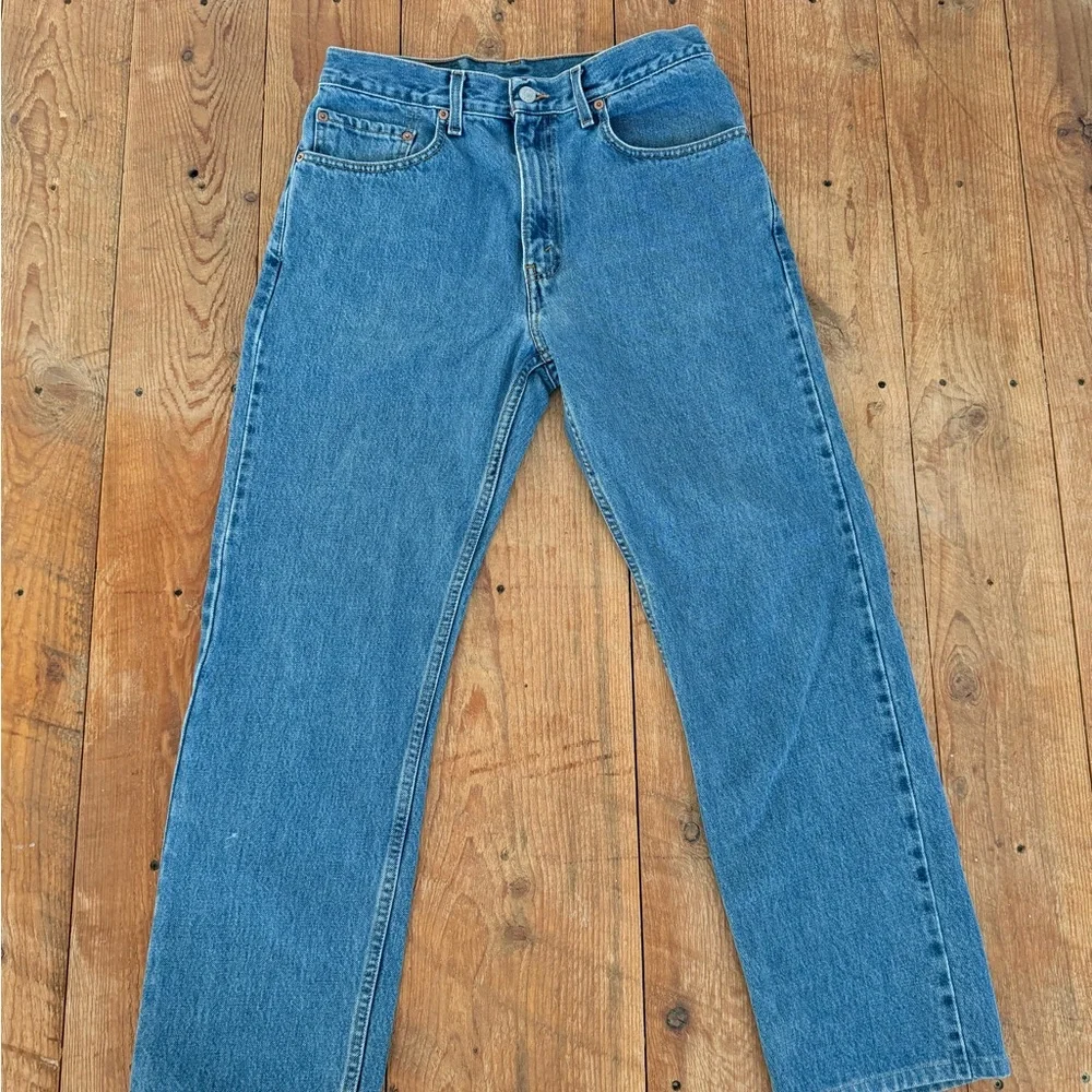 LEVIS 505 regular fit straight leg blue jeans W 32 - Picture 8 of 8